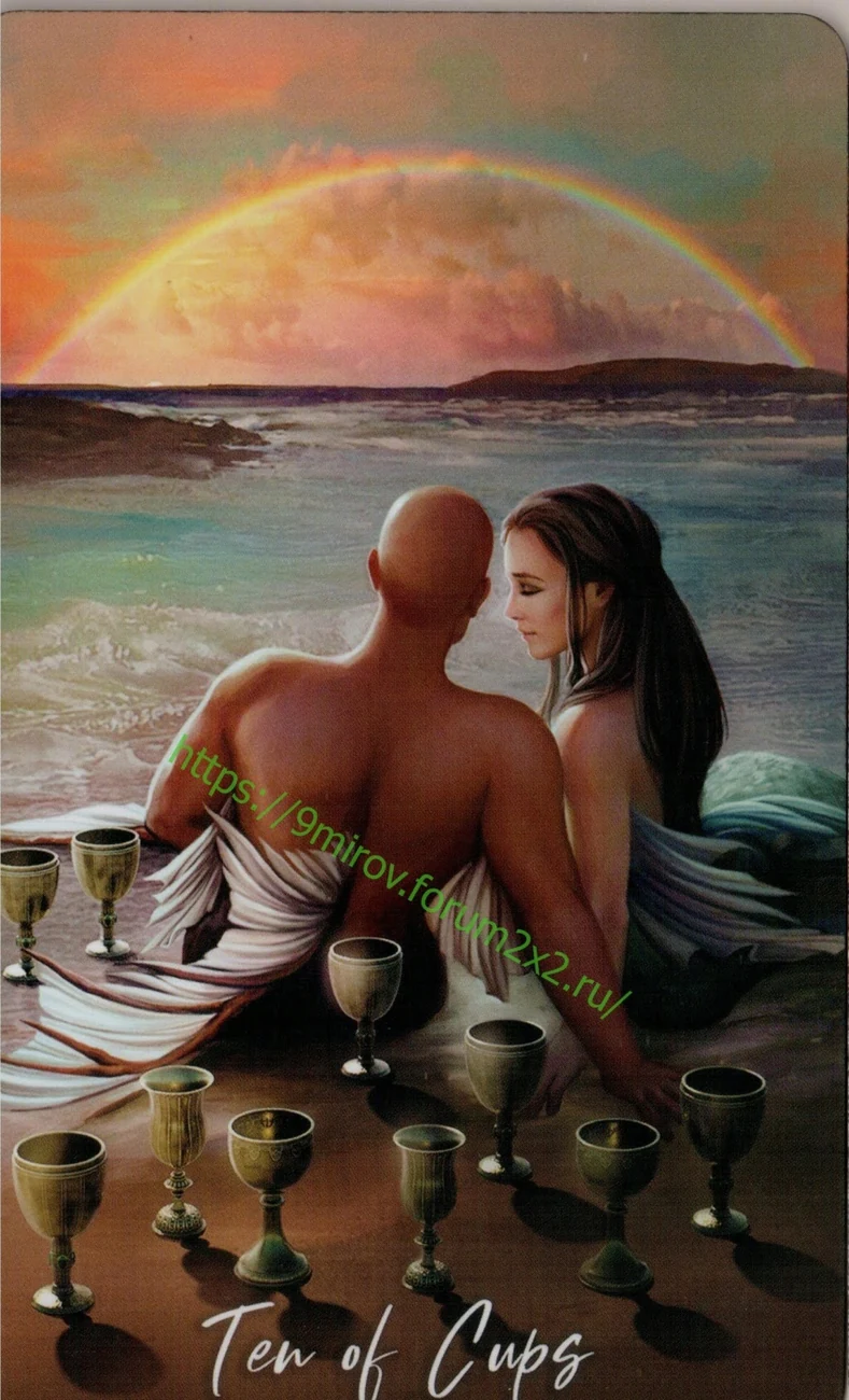 Ten of Cups card from Elemental Wisdom Tarot, part of the complete 78-card TarotFans gallery