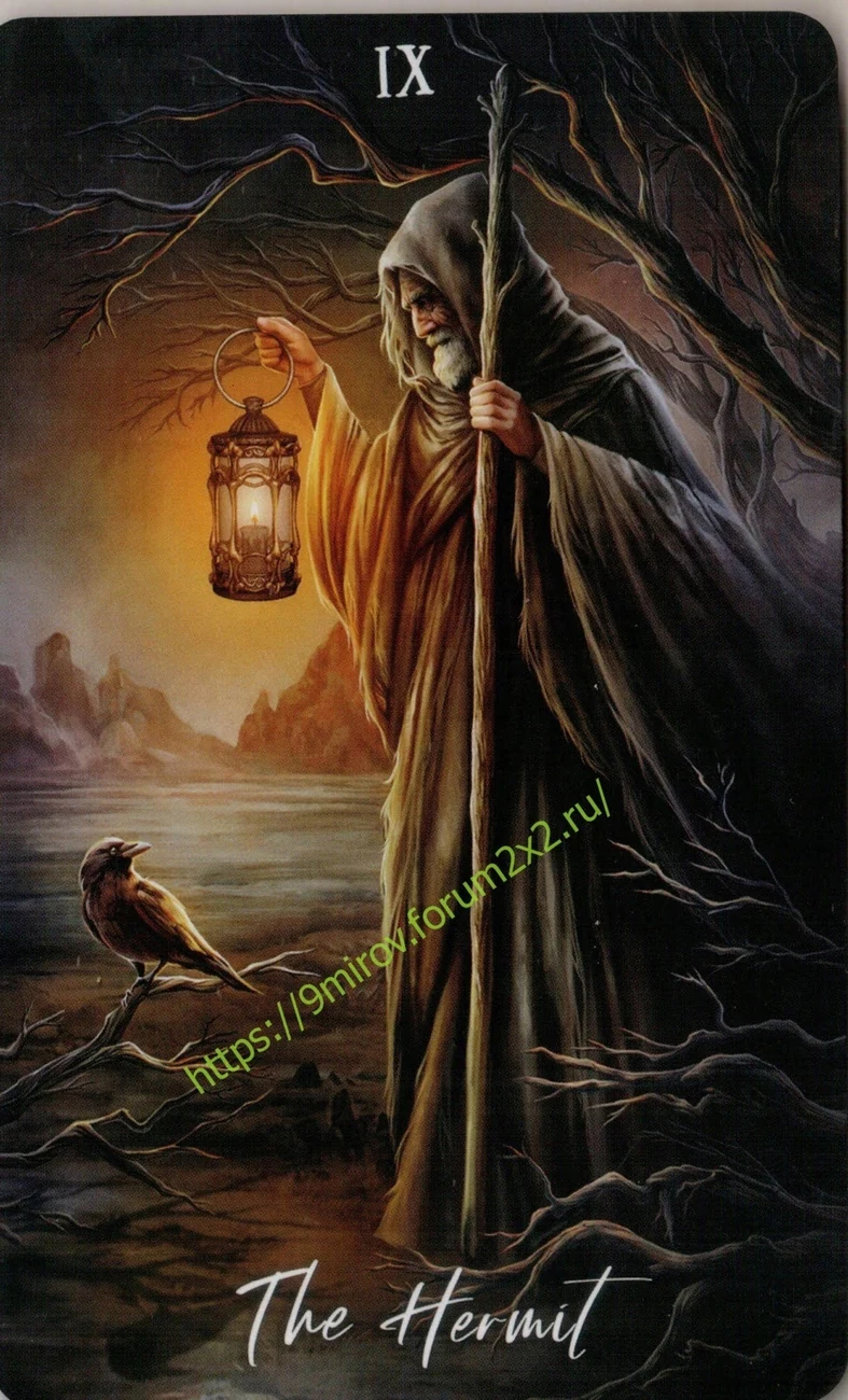 The Hermit card from Elemental Wisdom Tarot, part of the complete 78-card TarotFans gallery