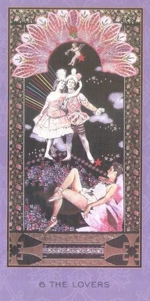The Lovers card from the Enchanted Tarot deck