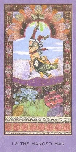 The Hanged Man card from the Enchanted Tarot deck