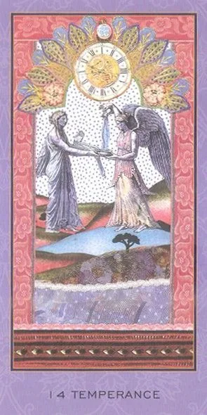 Temperance card from the Enchanted Tarot deck