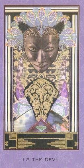 The Enchanted Tarot Review 5 The Devil card from the Enchanted Tarot deck