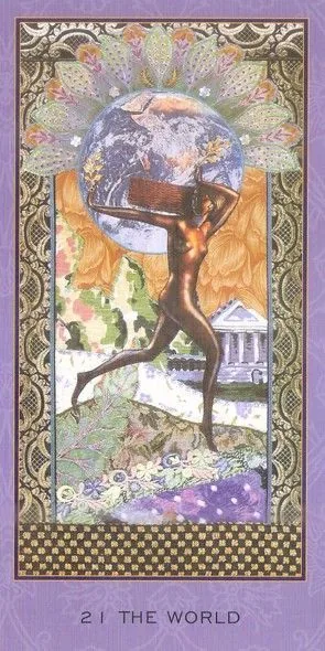 The Enchanted Tarot Review 20 The World card from the Enchanted Tarot deck