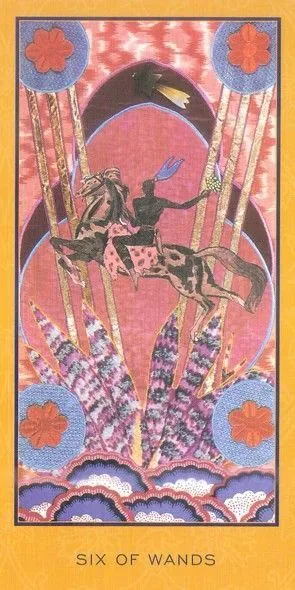 Six of Wands card from the Enchanted Tarot deck