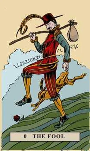 The Fool card from English Magic Tarot