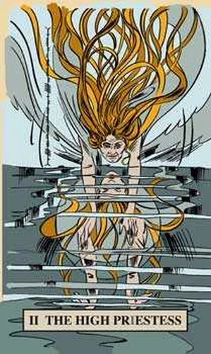 The High Priestess card from English Magic Tarot