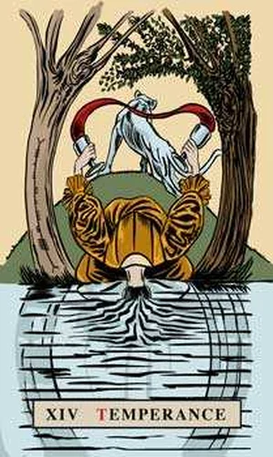 Temperance card from English Magic Tarot
