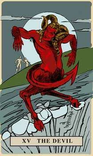 The Devil card from English Magic Tarot
