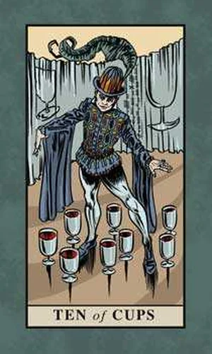 Ten of Cups card from English Magic Tarot