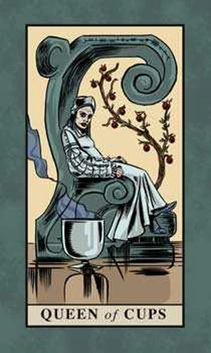Queen of Cups card from English Magic Tarot