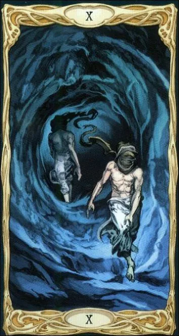 Wheel of Fortune card from the Epic Tarot deck