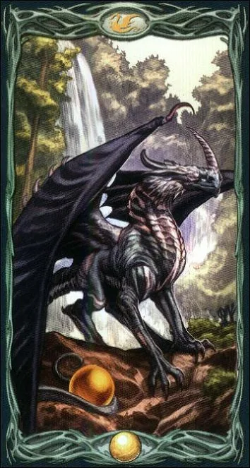 Dragon of Spheres card from the Epic Tarot deck