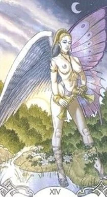 Temperance card from the Erotic Fantasy Tarot deck