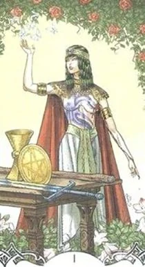 Ace of Coins card from the Erotic Fantasy Tarot deck