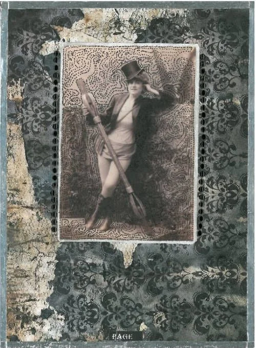 Recovered card 11 card from the Esmeralda's Silent Tarot deck