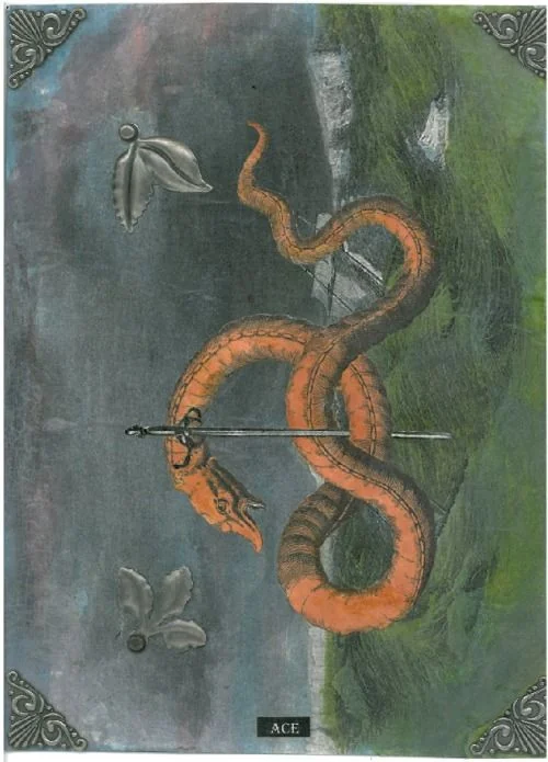 Ace of Swords card from the Esmeralda's Silent Tarot deck