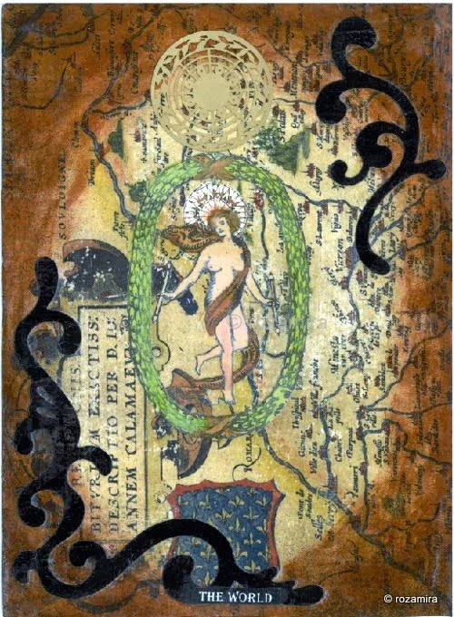 Recovered card 63 card from the Esmeralda's Silent Tarot deck