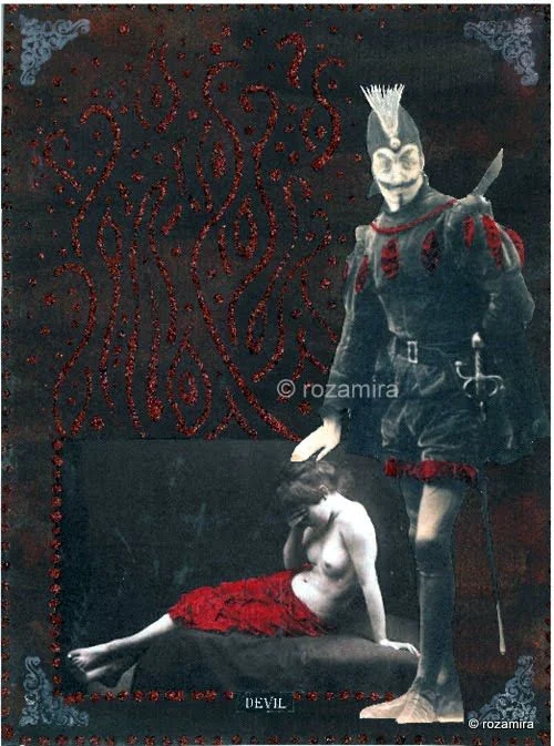 Devil card from the Esmeralda's Silent Tarot deck