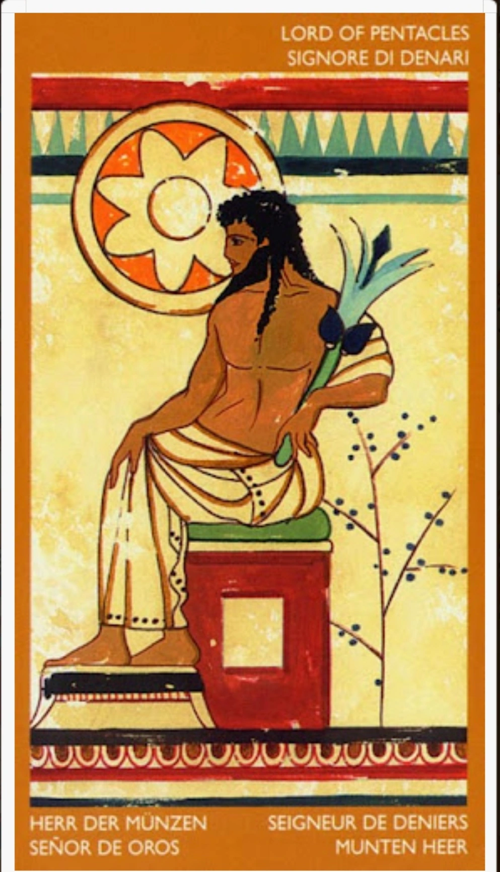 King of Pentacles - Etruscan Tarot - Tarot Deck by Silvana Alasia