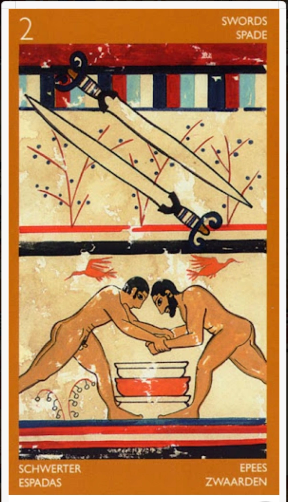 Two of Swords - Etruscan Tarot - Tarot Deck by Silvana Alasia