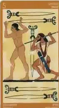 Card 51 card from the Etruscan Tarot deck