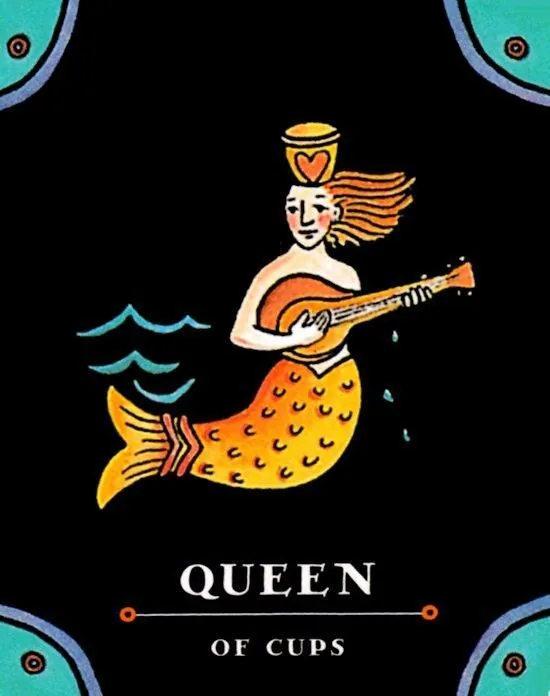 Queen of Cups card from the Everyday Tarot Archives deck