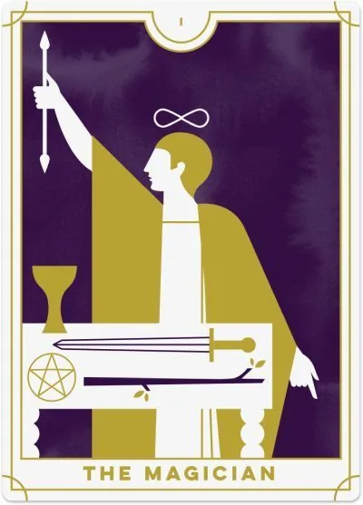 The Magician card from the Everyday Tarot deck