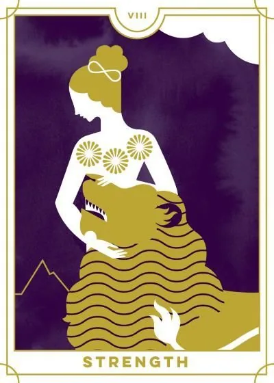 Strength card from the Everyday Tarot deck