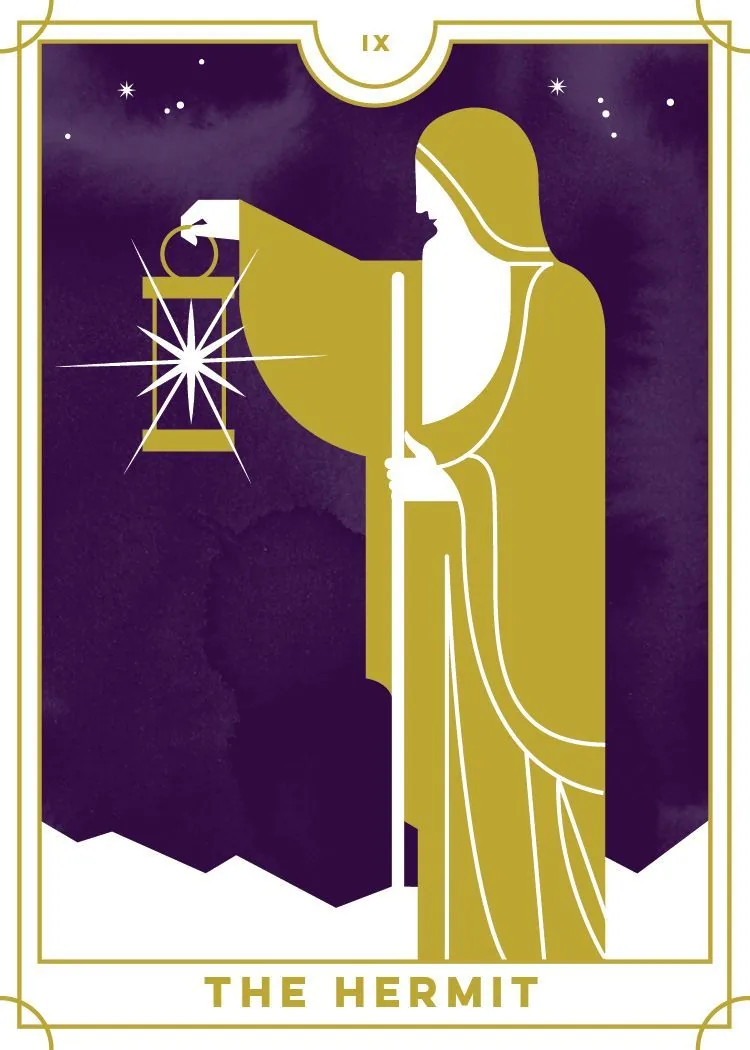 The Hermit card from the Everyday Tarot deck
