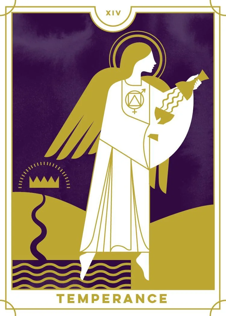 Temperance card from the Everyday Tarot deck