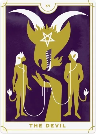 The Devil card from the Everyday Tarot deck