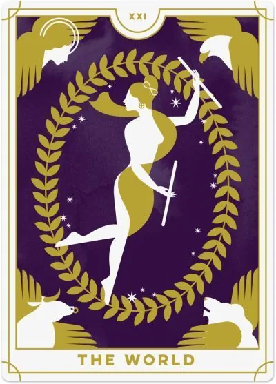 The World card from the Everyday Tarot deck