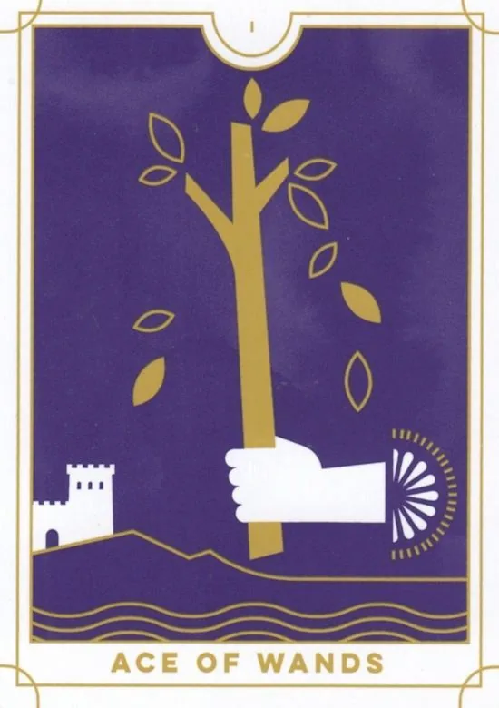Ace of Wands card from the Everyday Tarot deck