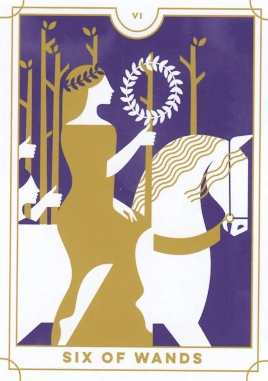 6 of Wands card from the Everyday Tarot deck