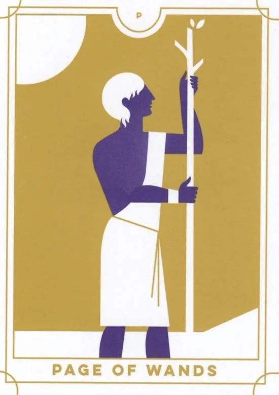 Page of Wands card from the Everyday Tarot deck