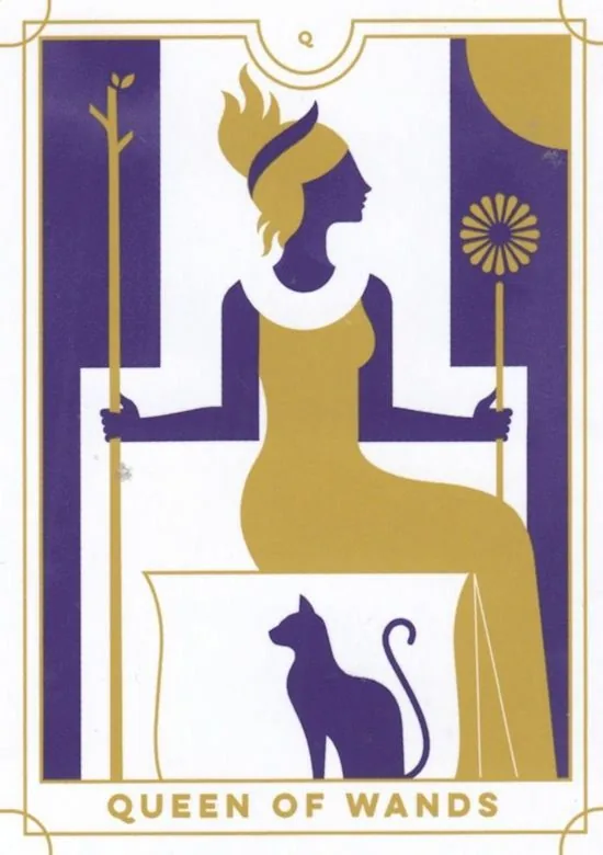 Queen of Wands card from the Everyday Tarot deck