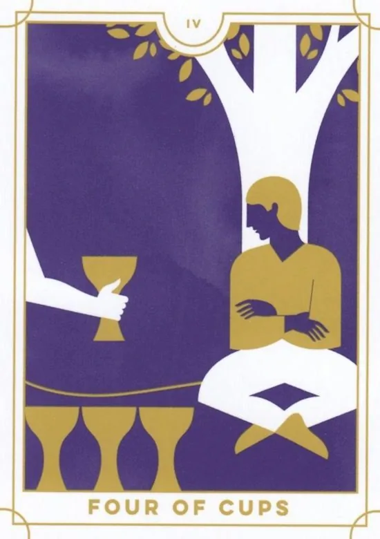 4 of Cups card from the Everyday Tarot deck