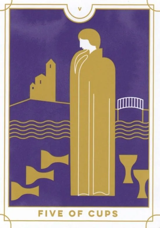 5 of Cups card from the Everyday Tarot deck