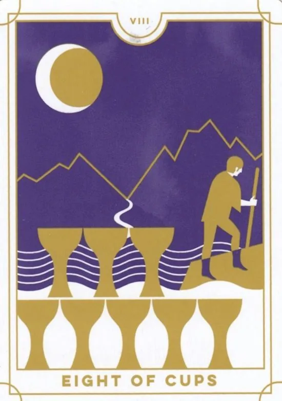 8 of Cups card from the Everyday Tarot deck