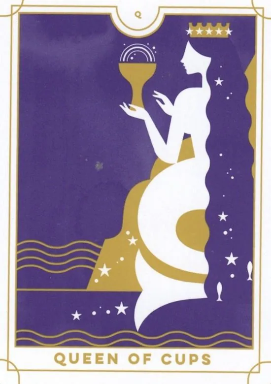 Queen of Cups card from the Everyday Tarot deck