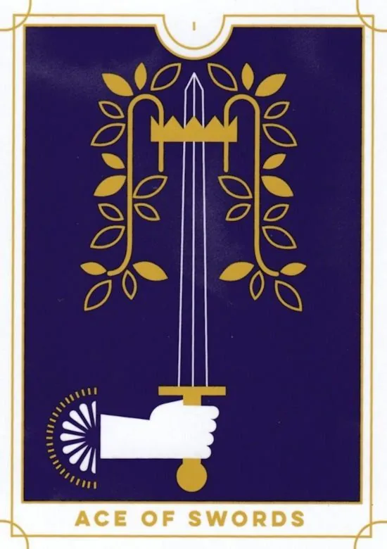 Ace of Swords card from the Everyday Tarot deck