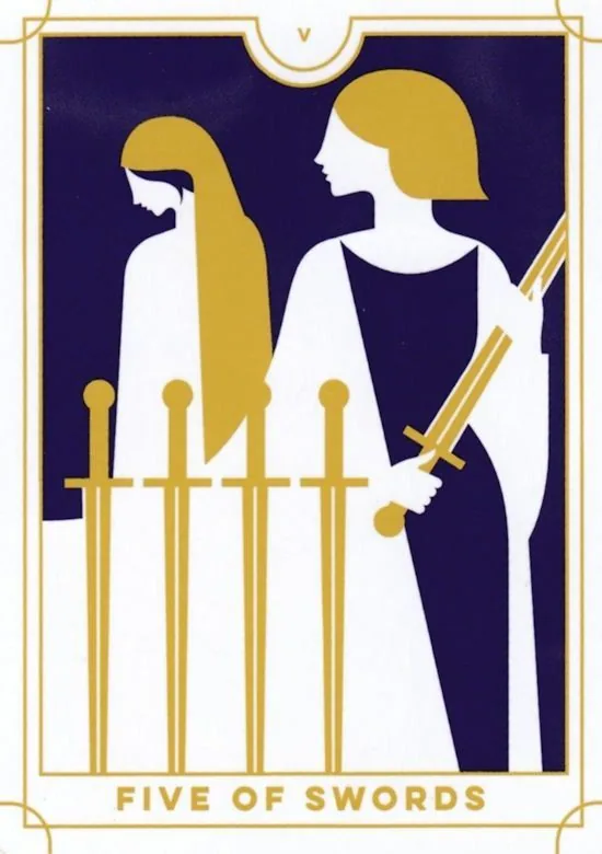 5 of Swords card from the Everyday Tarot deck