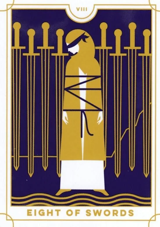 8 of Swords card from the Everyday Tarot deck