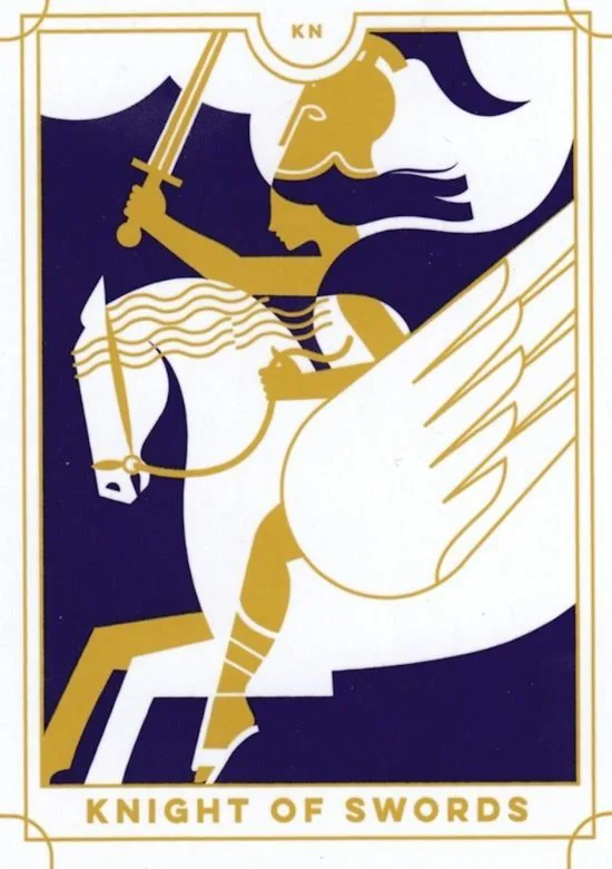 Knight of Swords card from the Everyday Tarot deck