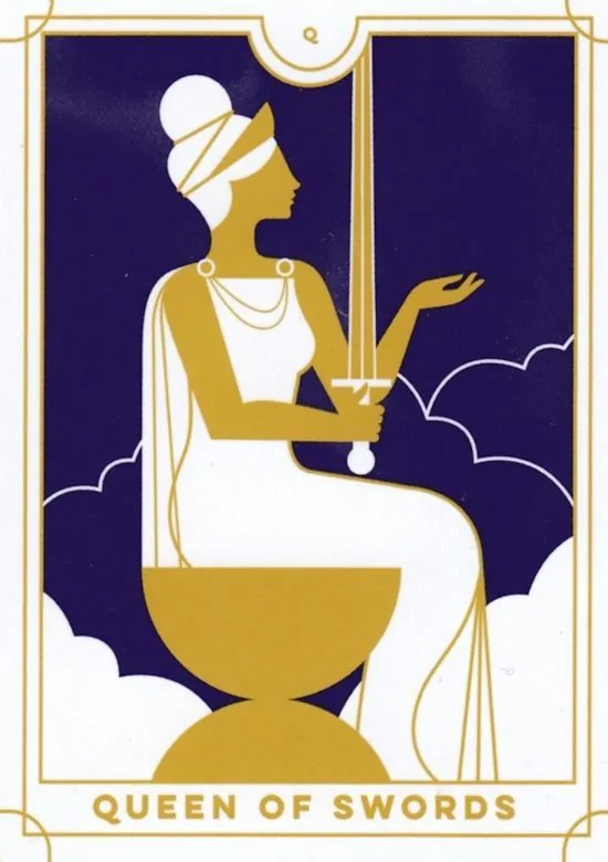 Queen of Swords card from the Everyday Tarot deck