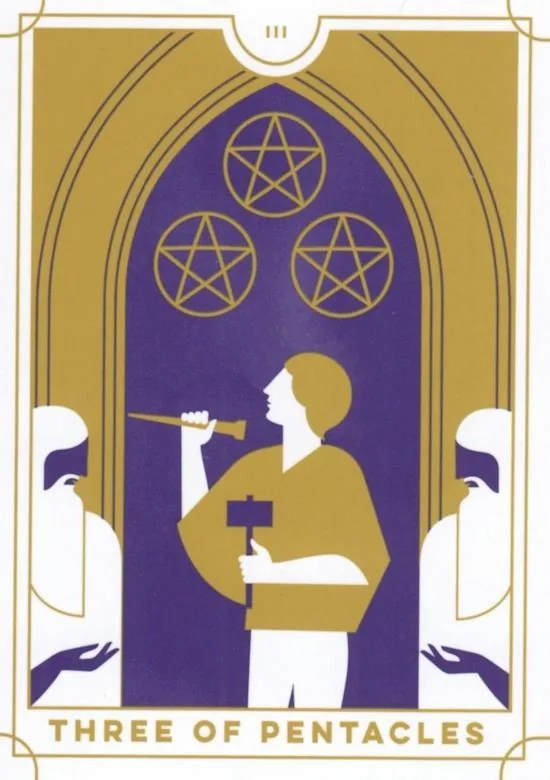 3 of Pentacles card from the Everyday Tarot deck