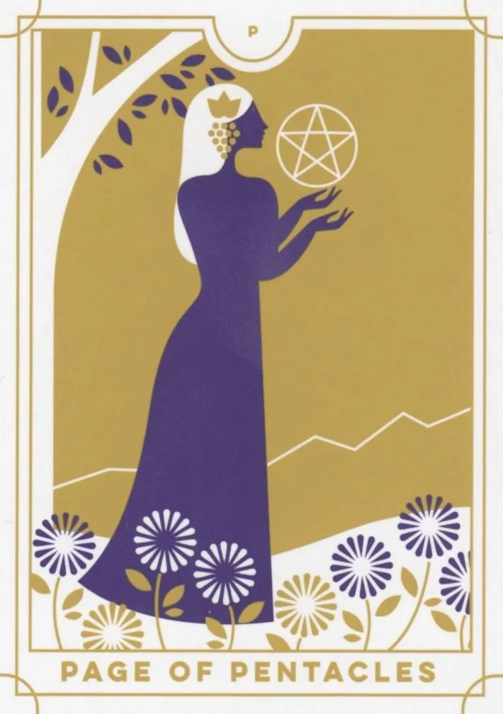 Page of Pentacles card from the Everyday Tarot deck
