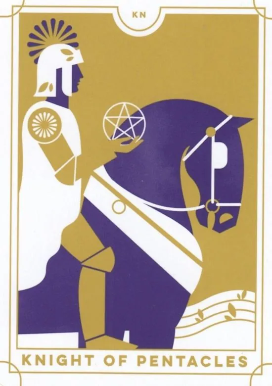 Knight of Pentacles card from the Everyday Tarot deck