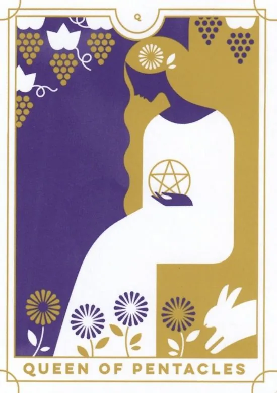 Queen of Pentacles card from the Everyday Tarot deck