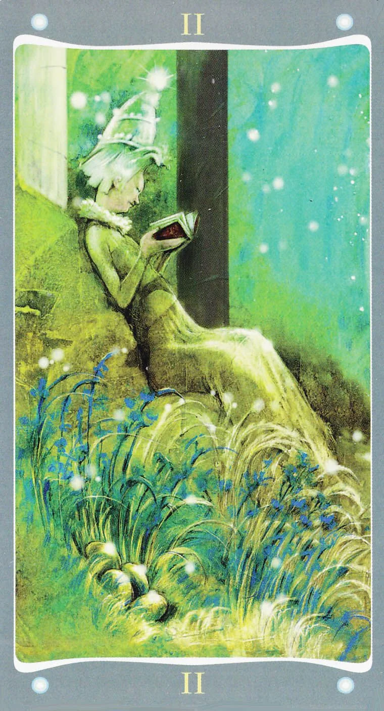 The High Priestess card from the Fairy Lights Tarot deck